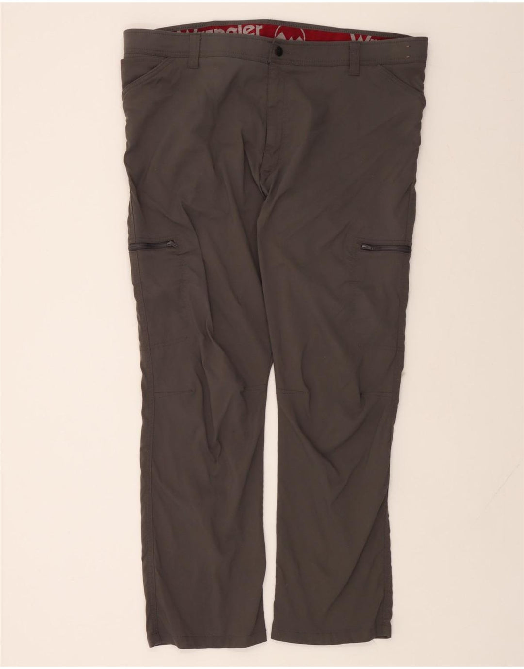 WRANGLER Mens Straight Cargo Trousers W44 L30 Grey Nylon Vintage Wrangler and Second-Hand Wrangler from Messina Hembry 