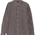 Polo Ralph Lauren Mens Shirt Size 15 Medium Navy Blue Check Cotton