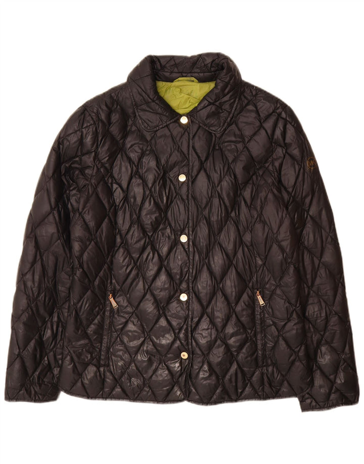 Michael Kors Womens Quilted Jacket UK 12 Medium Navy Blue Nylon
