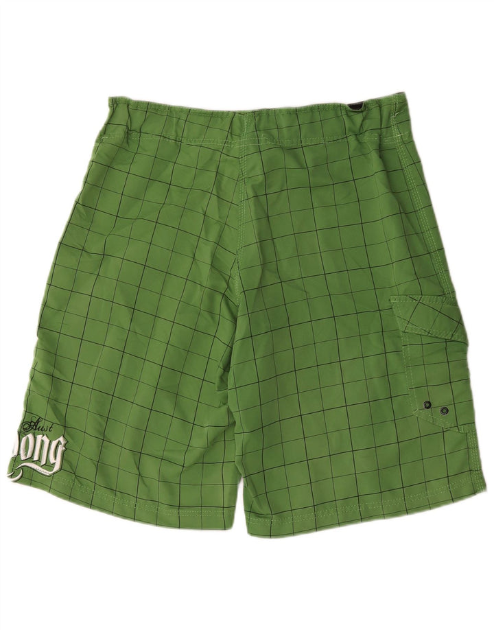 Billabong Herren Badeshorts mit Grafik, groß, grün kariert, Polyester