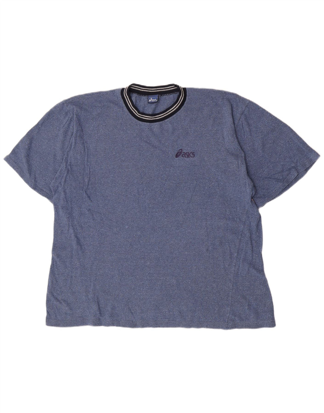 Asics Mens T-Shirt Top Large Blue Flecked