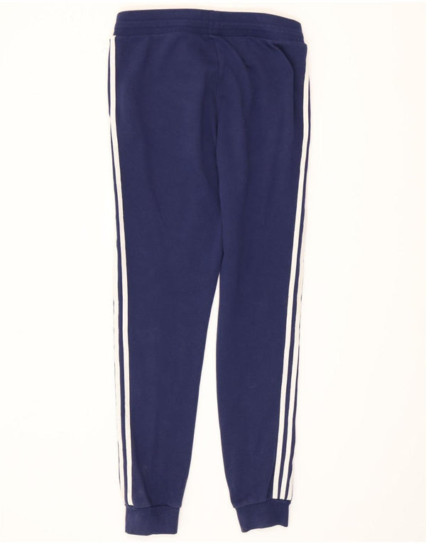 Adidas meninos calças de treino joggers 15-16 anos azul marinho algodão