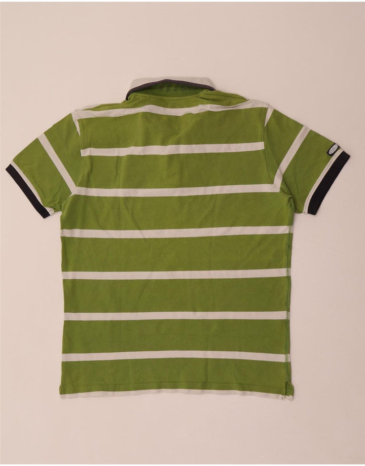 Murphy & Nye Mens Rugby Polo Shirt Large Green Striped