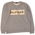 Tommy Hilfiger Uomo Felpa grafica Maglione Cotone chiazzato grigio medio