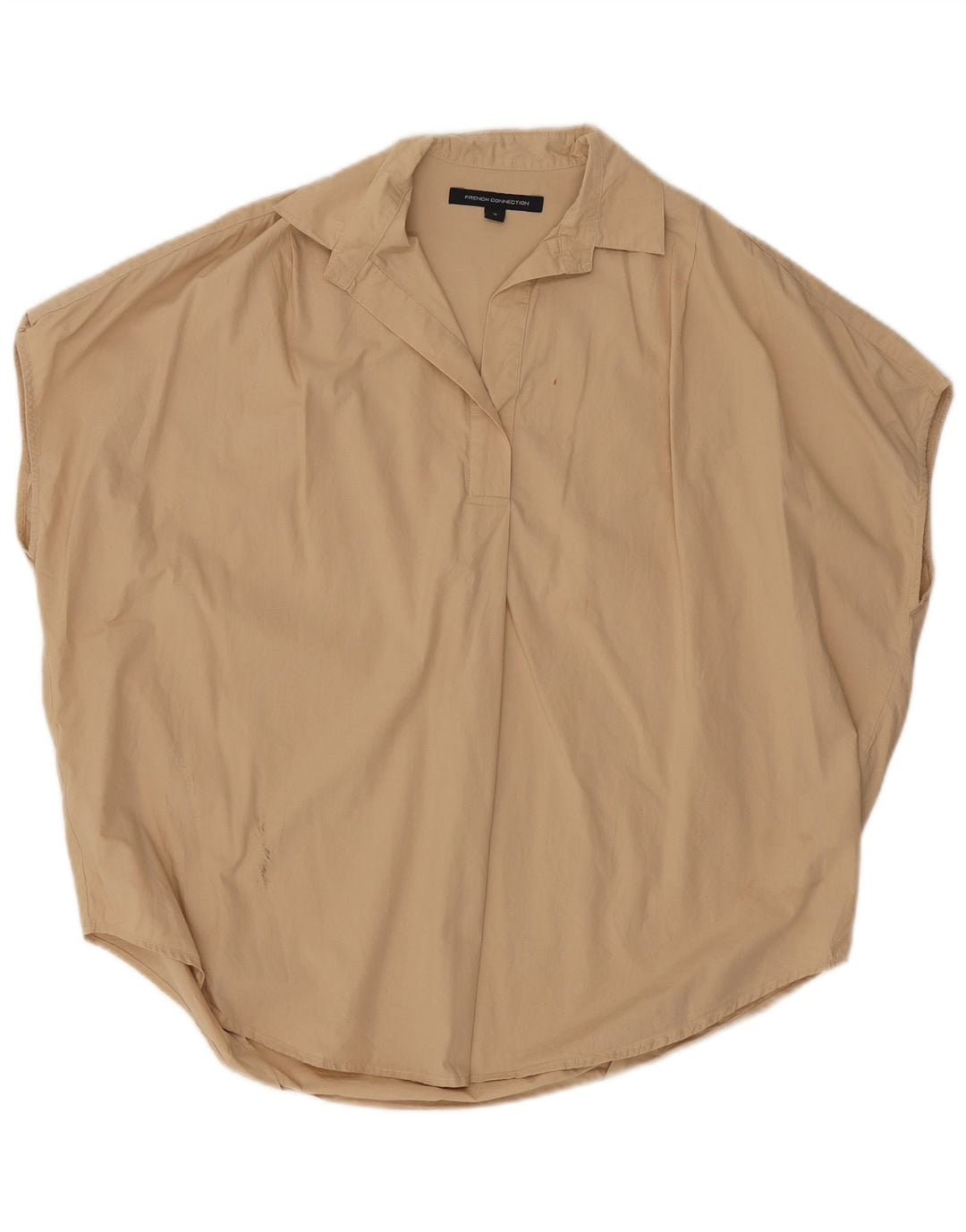 French Connection Chemisier surdimensionné sans manches pour femme UK 44 Beige moyen