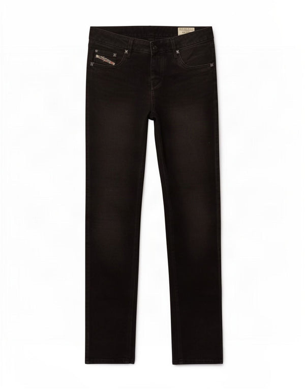 Diesel Dame Cuddy Slim Jeans W30 L31 Sort Bomuld