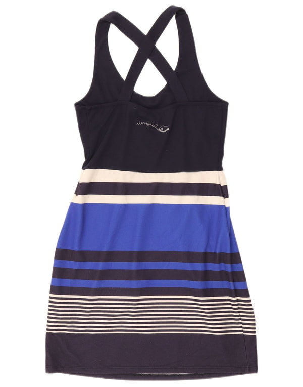 Desigual Womens Graphic Sundress UK 12 Medio poliestere a righe blu navy