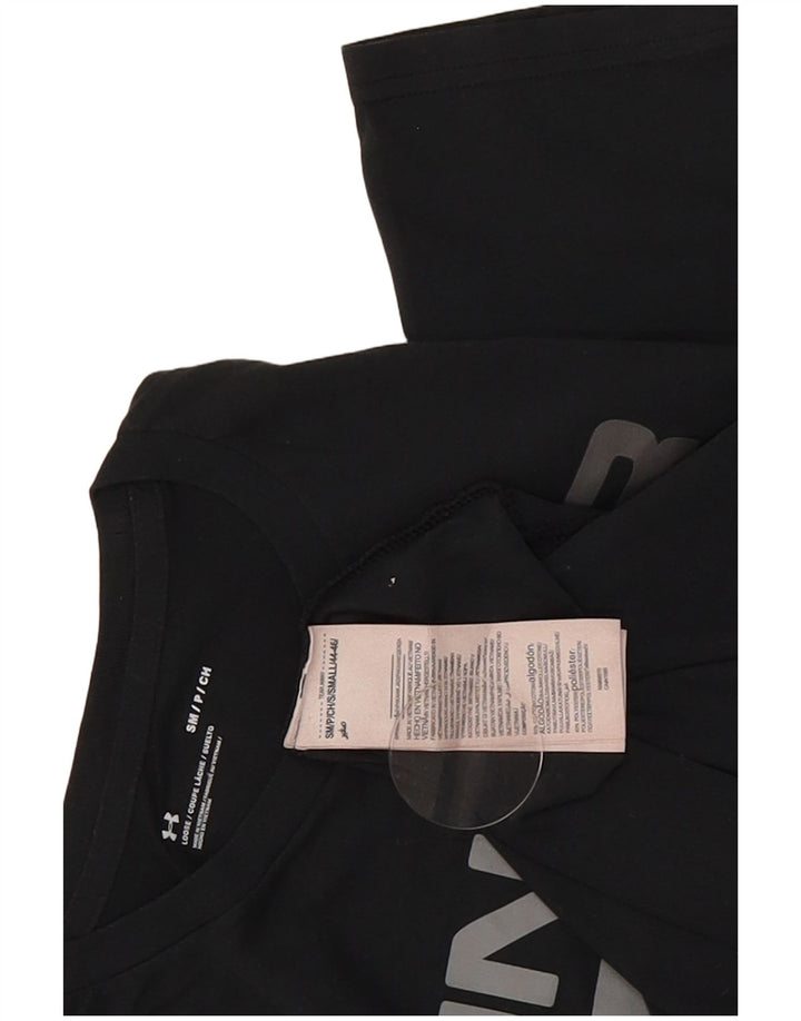 Under Armour Herre grafisk T-shirt Top Lille sort bomuld