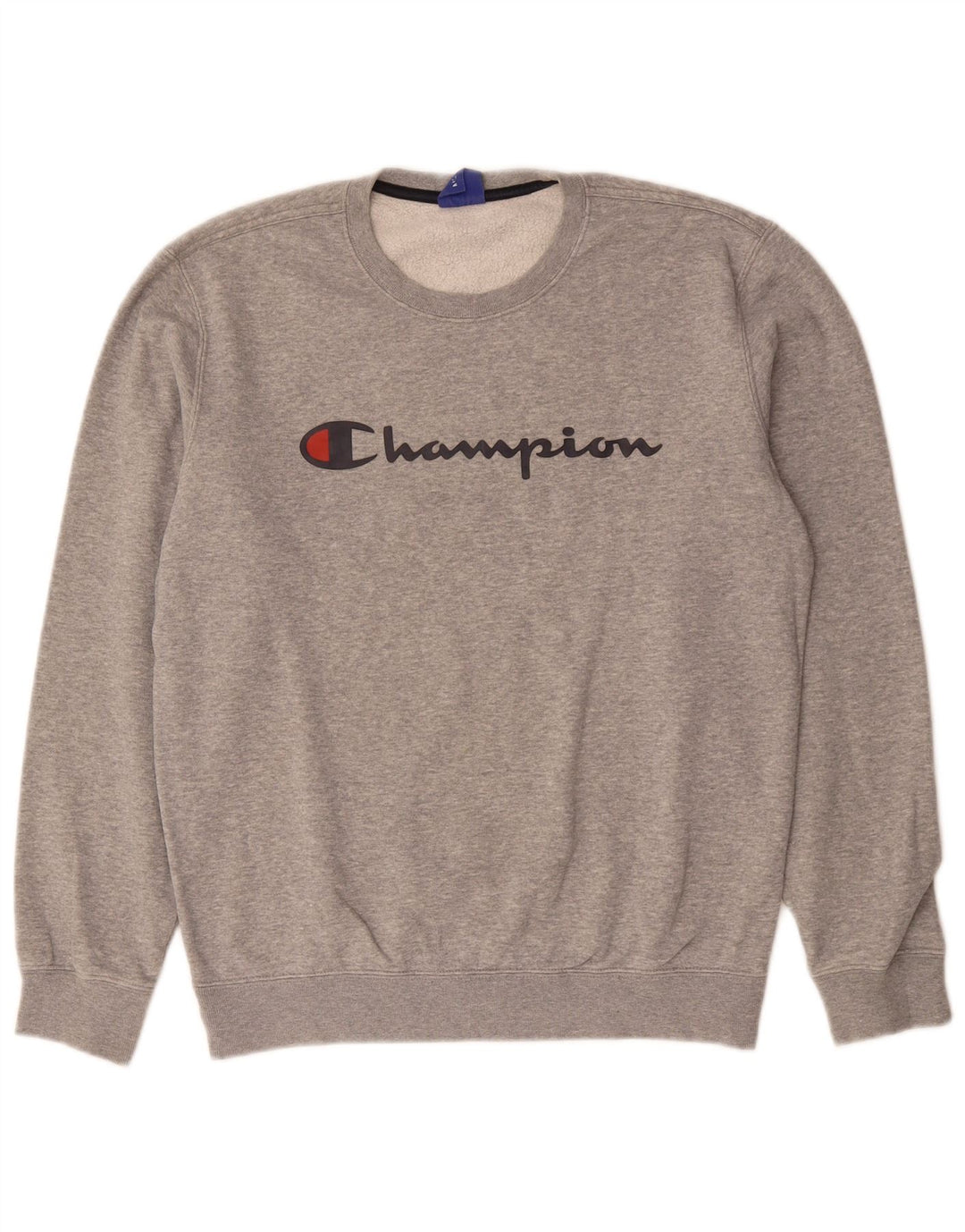 CHAMPION Mens Graphic Sweatshirt Jumper Medium Grey Cotton
