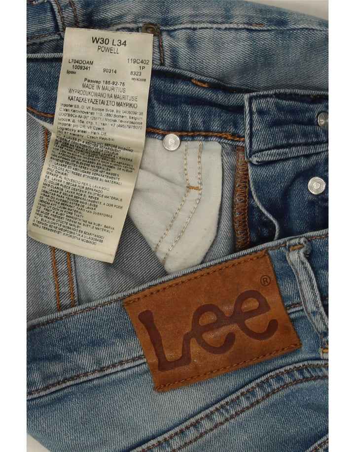 LEE Womens Powell Slim Jeans W30 L34 Blue Cotton