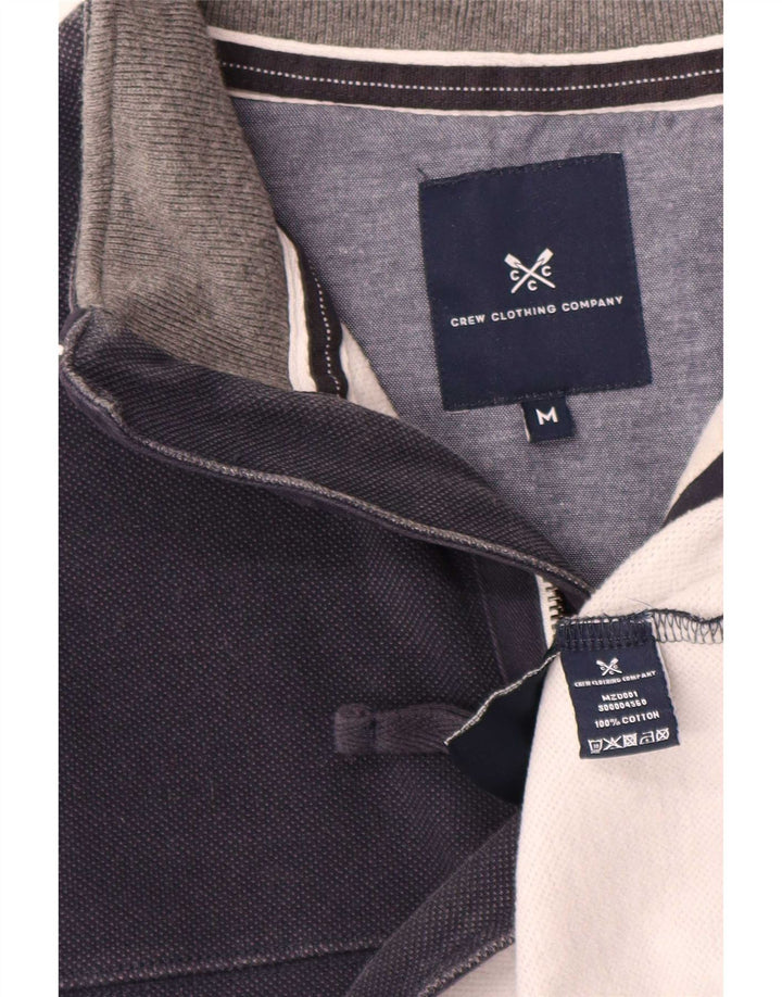 Crew Clothing Mens Zip Neck Sweatshirt Jumper Medium Navy Blue Cotton