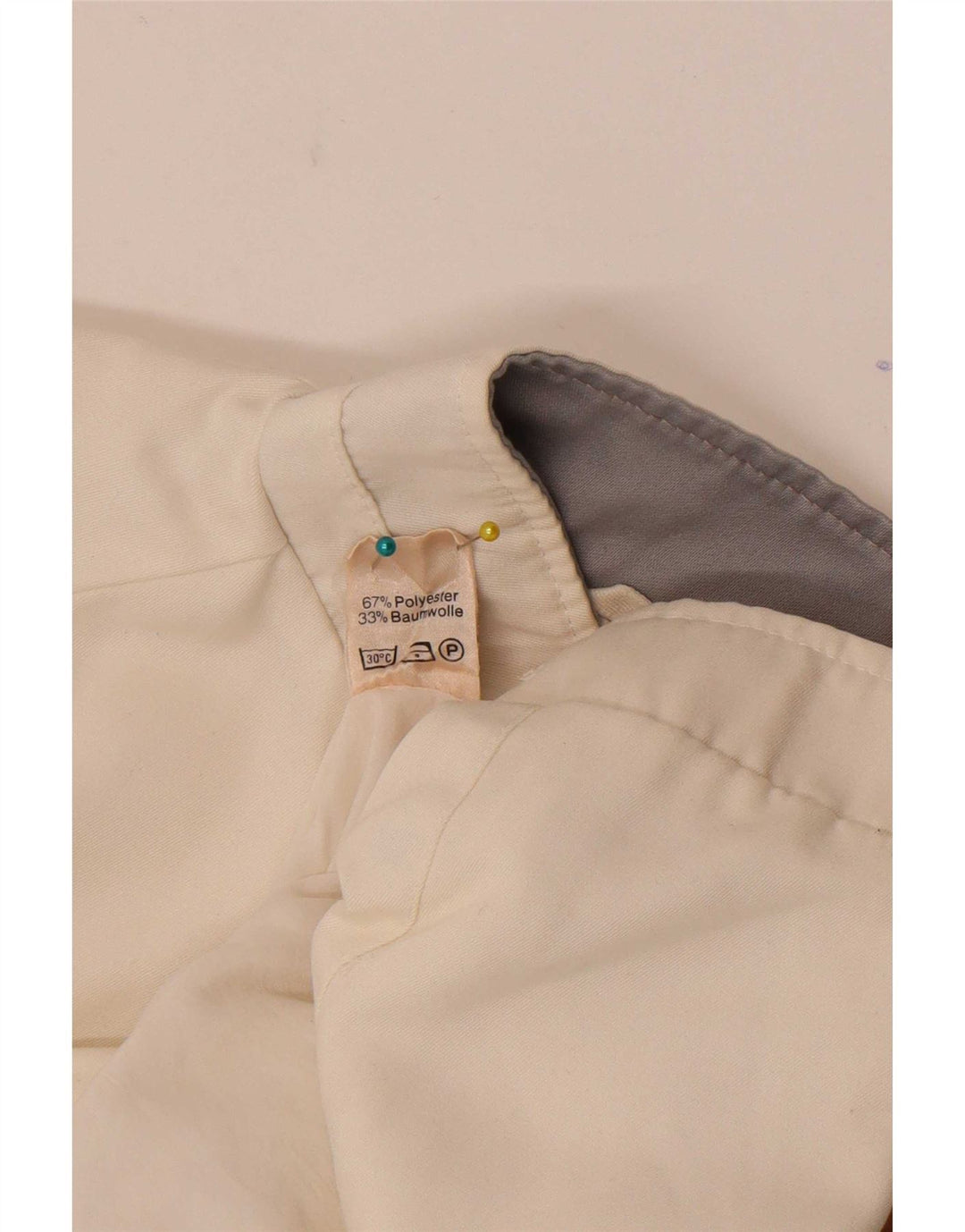 Vintage Womens Bomber Jacket IT 46 Large White Colourblock Polyester
