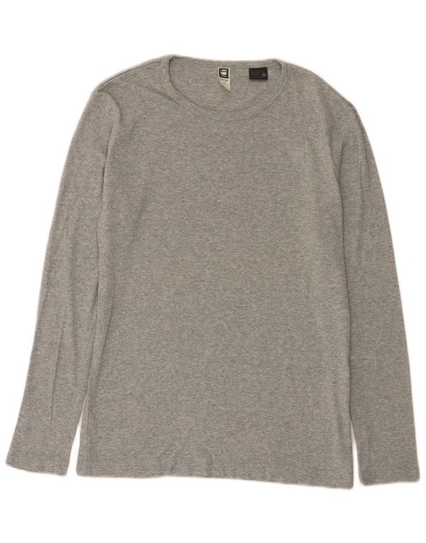 G-Star Mens Top Long Sleeve Large Grey Flecked Cotton
