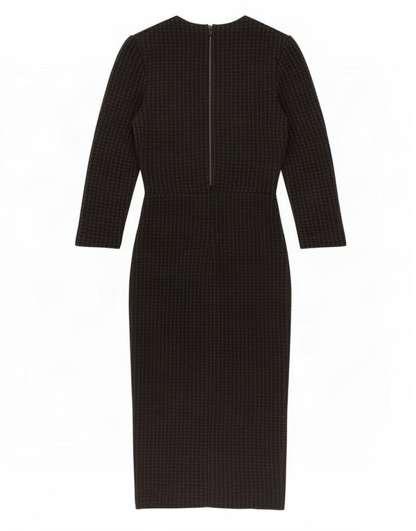 Abito aderente da donna con maniche a 3/4 Reiss UK 6 XS Lyocell a righe nere
