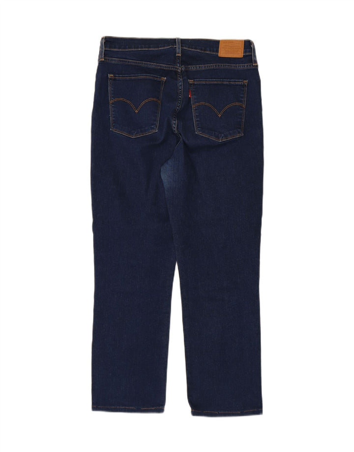 LEVI'S Womens 724 High Rise Straight Jeans W32 L25 Navy Blue