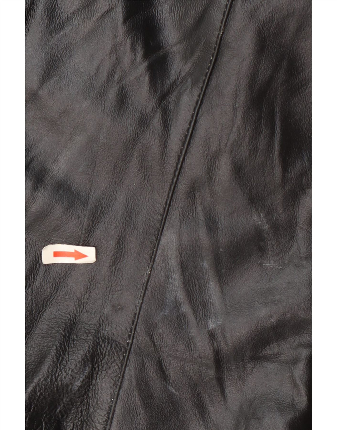 Giacca in pelle vintage da donna IT 48 XL Colorblock nera