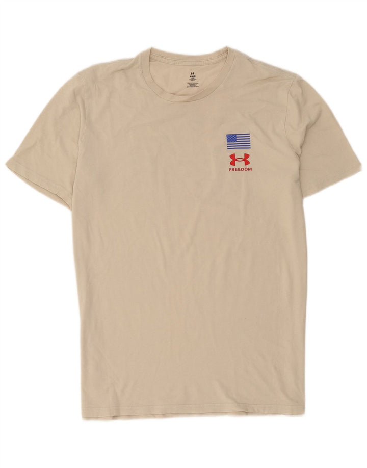 Under Armour Mens Graphic T-Shirt Top Medium Beige