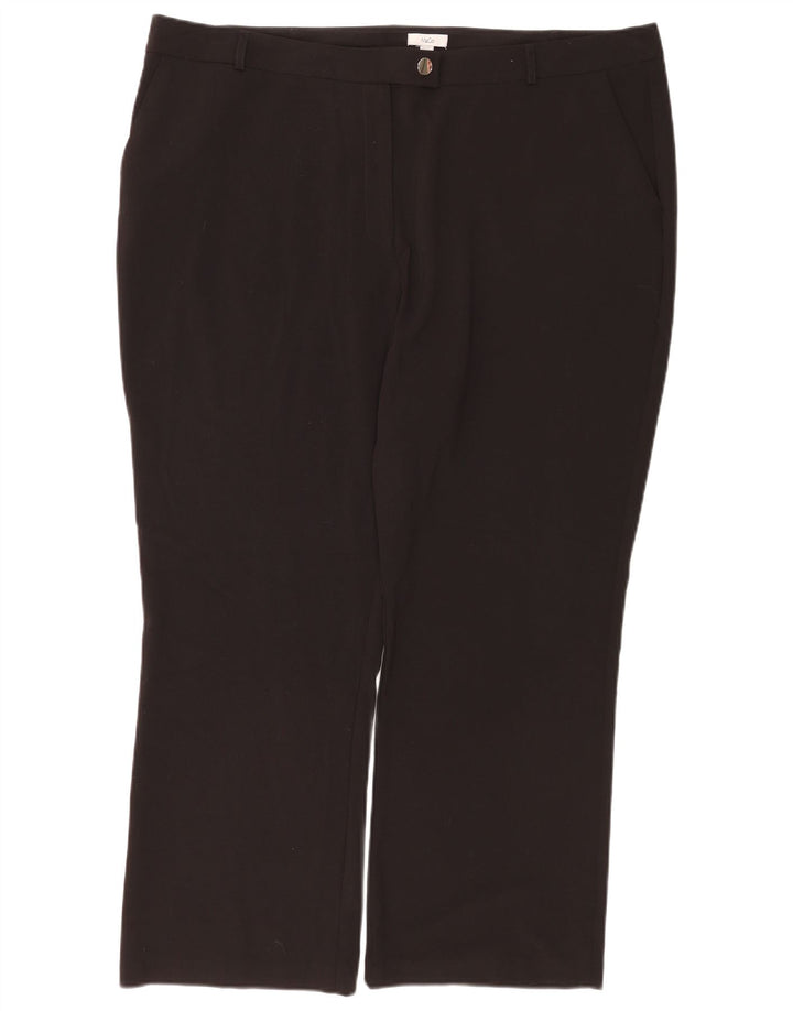 Max&Co. Womens Bootcut Suit Trousers UK 22 3XL W42 L29 Black Polyester