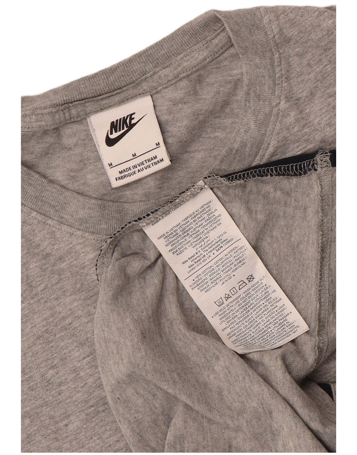 Nike Herre grafisk T-shirt Top Medium Grey Colourblock Bomuld