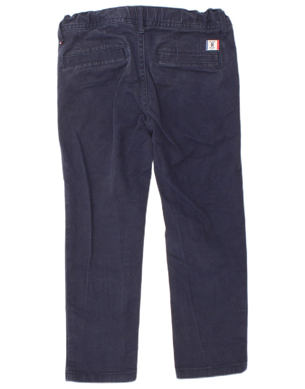 Tommy Hilfiger Pantalon Chino Droit Garçon 5-6 Ans W22 L18 Bleu Marine