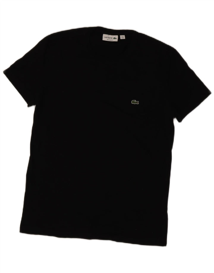 T-shirt da uomo vestibilità regolare Lacoste taglia 4 media cotone nero