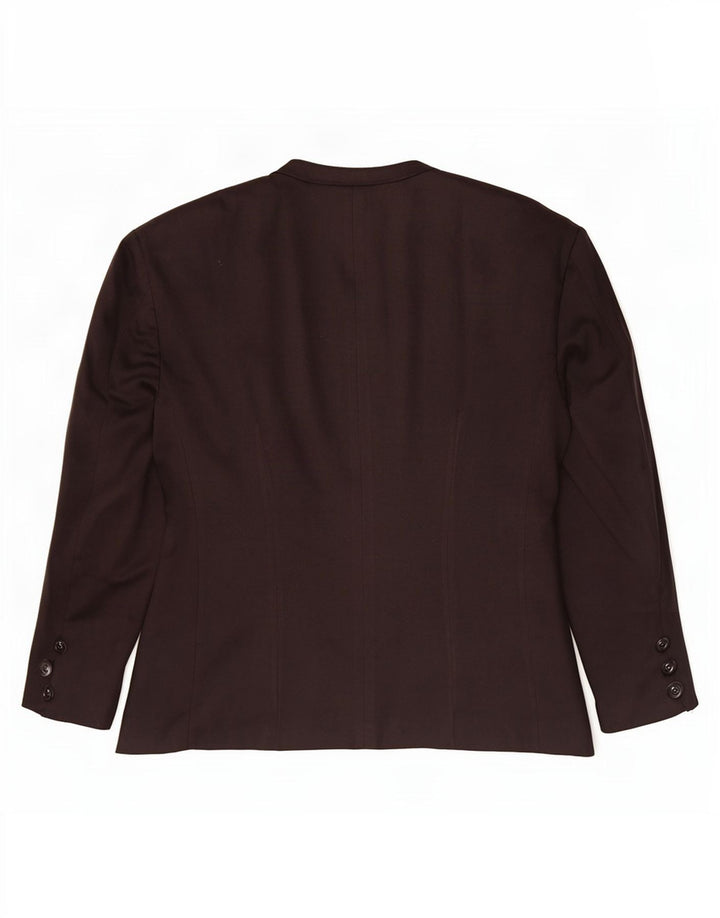 Giacca blazer doppiopetto vintage da donna UK 14 media nera