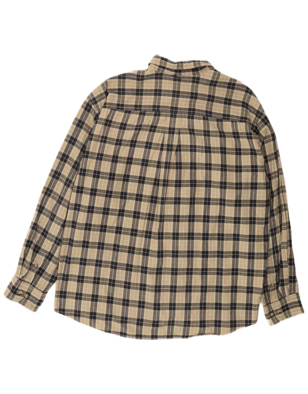 Timberland Herren Flanellhemd XL Beige Karo Baumwolle