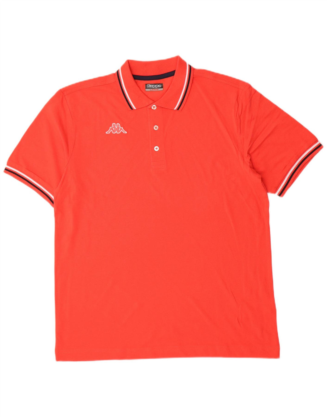 KAPPA Mens Polo Shirt Large Red Cotton