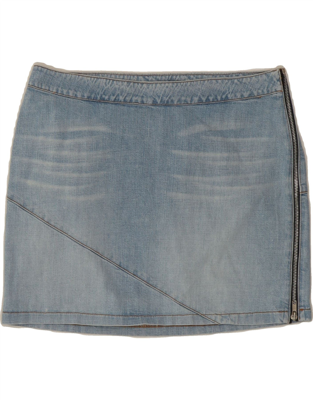 KAOS Womens Denim Skirt IT 42 Medium W30 Blue Cotton Vintage Kaos and Second-Hand Kaos from Messina Hembry 