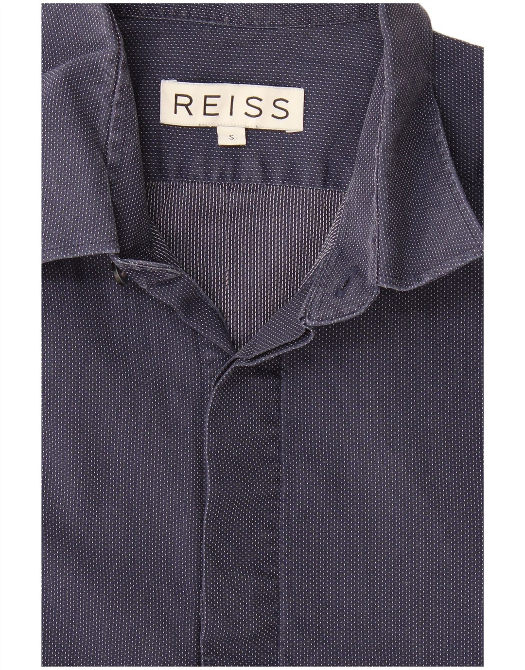 Camicia da uomo Reiss piccola blu navy maculata