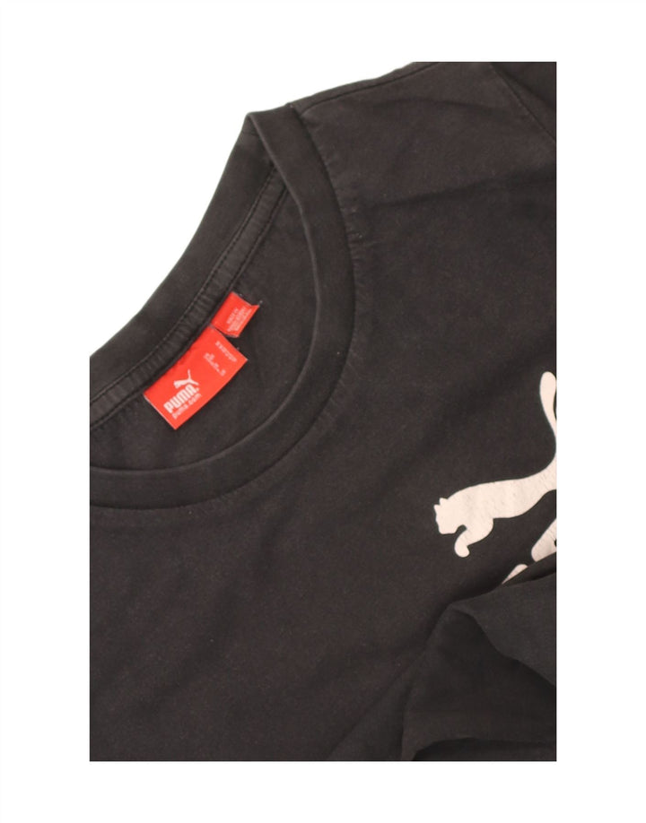 Puma Boys Graphic T-Shirt Top 11-12 Years Black