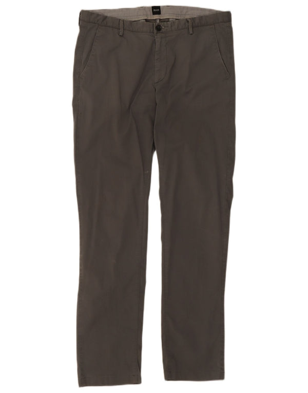 Ανδρικό παντελόνι chino Hugo Boss slim EU48 Medium W32 L30 Γκρι βαμβακερό