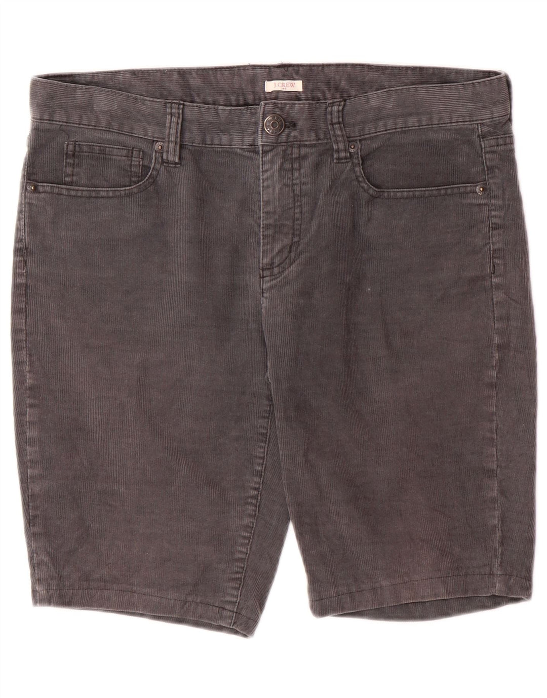 J. Crew Mens Toothpick Corduroy Shorts W30 Medium Grey Cotton