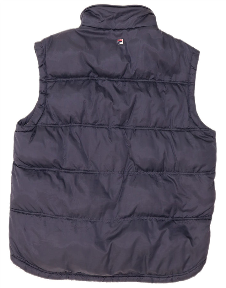 Fila Herre Polstret Gilet UK 38 Medium Navy Blue Colourblock Polyamid