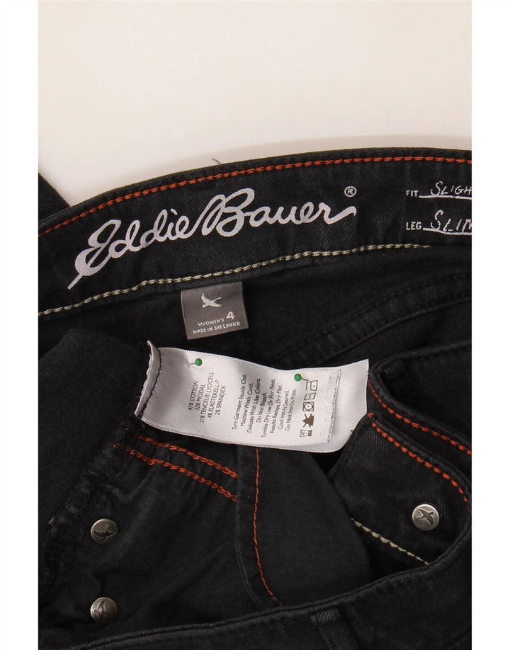 EDDIE BAUER Womens Slightly Curvy Slim Jeans US 4 Small W30 L28 Black Vintage Eddie Bauer and Second-Hand Eddie Bauer from Messina Hembry 