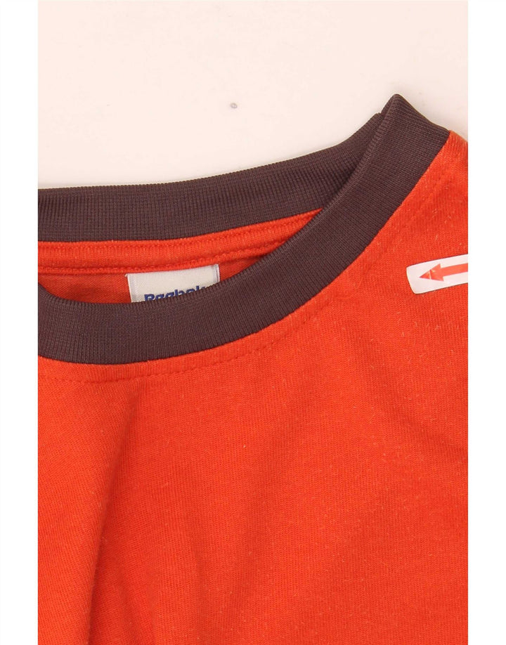 Reebok T-Shirt Homme Haut Large Orange Coton