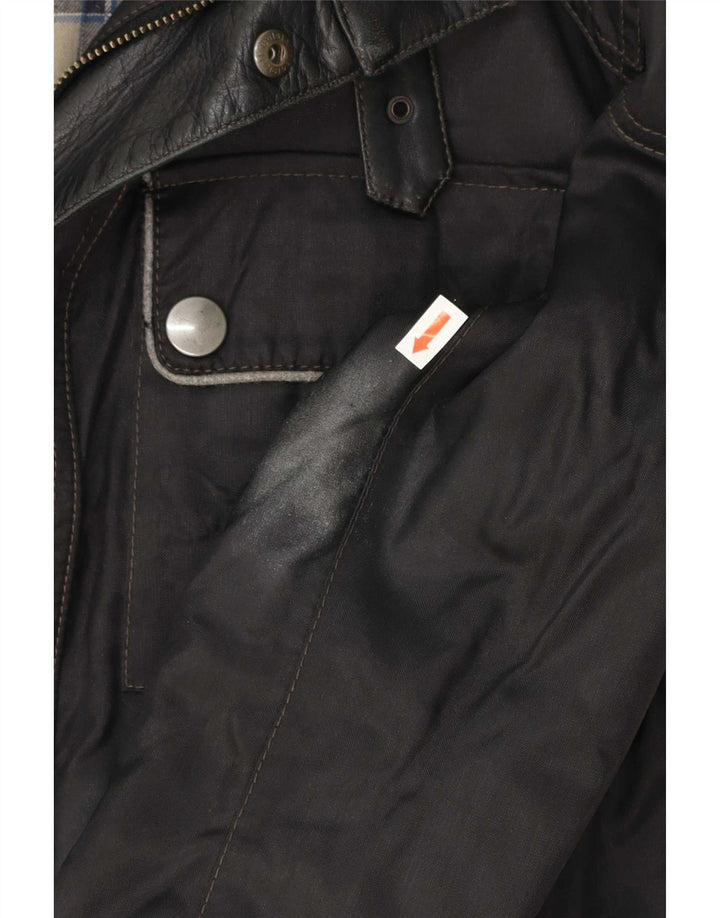 Belstaff Mens Graphic Racer Jacket UK 38 Medium Black Nylon