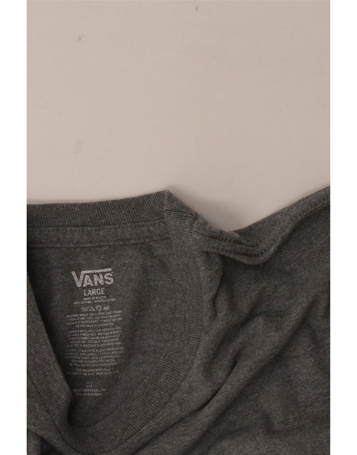Vans Herre Grafisk T-Shirt Top Stor grå Flecked Bomuld