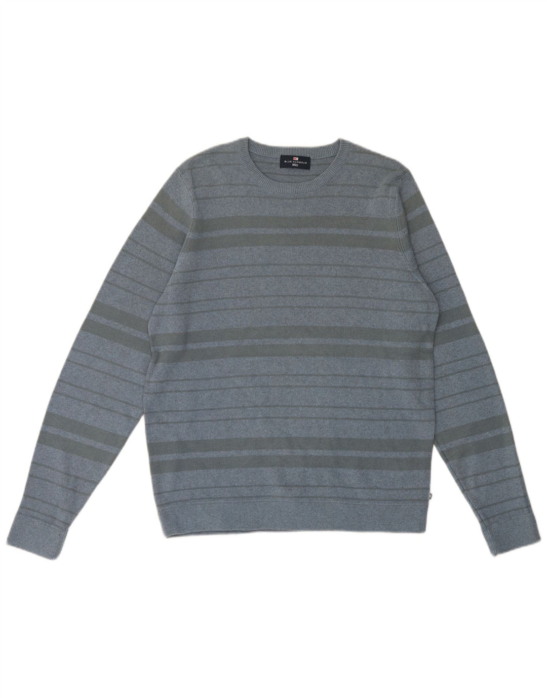 Marks & Spencer Mens Blue Harbour Crew Neck Jumper Sweater Medium Striped