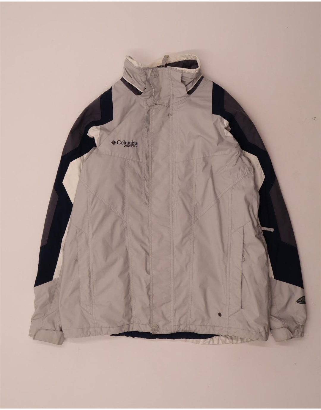 Columbia Mens Windbreaker Jacket UK 40 Large Grey Colourblock Nylon