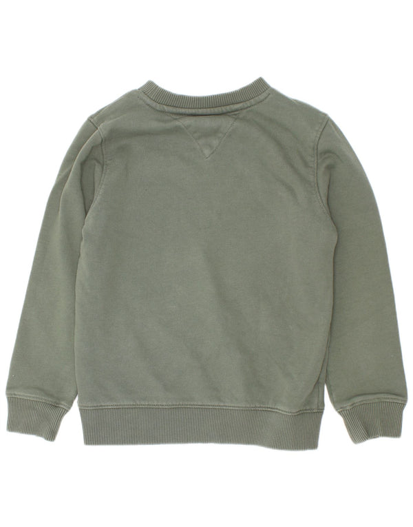 Felpa con grafica per ragazzi Tommy Hilfiger Maglione 5-6 anni in cotone verde
