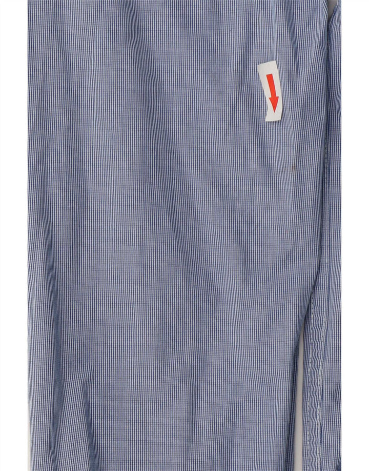 Camisa masculina Superdry algodão xadrez azul médio