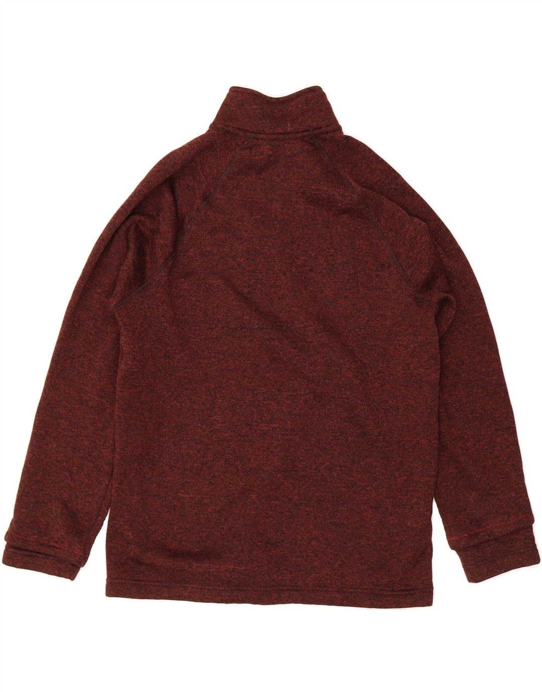 EDDIE BAUER Mens Zip Neck Sweatshirt Jumper Large Maroon Polyester Vintage Eddie Bauer and Second-Hand Eddie Bauer from Messina Hembry 