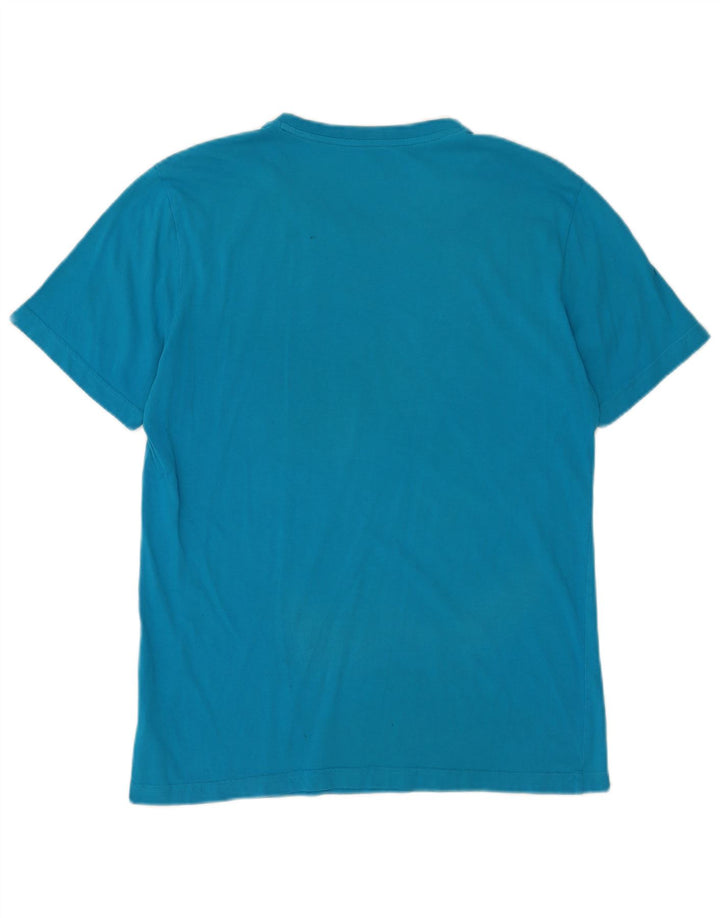 Puma Mens Graphic T-Shirt Top Medium Blue Cotton