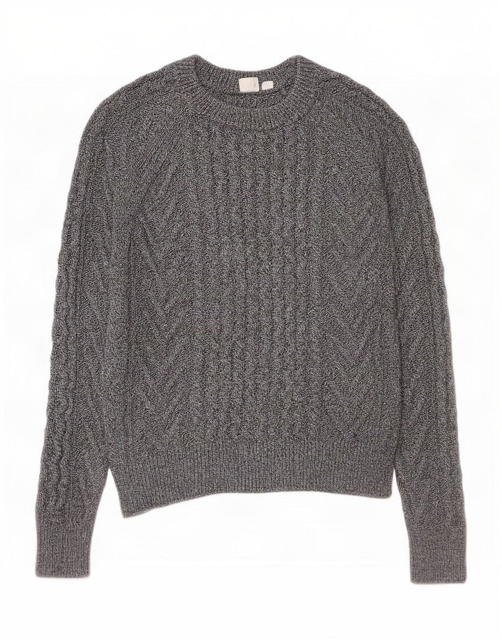 Gap Damen-Pullover mit Rundhalsausschnitt, Gr. 6, XS, Grau