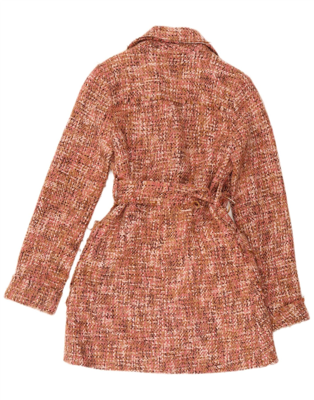 Vintage overfrakke til kvinder UK 8 Small Pink Flecked
