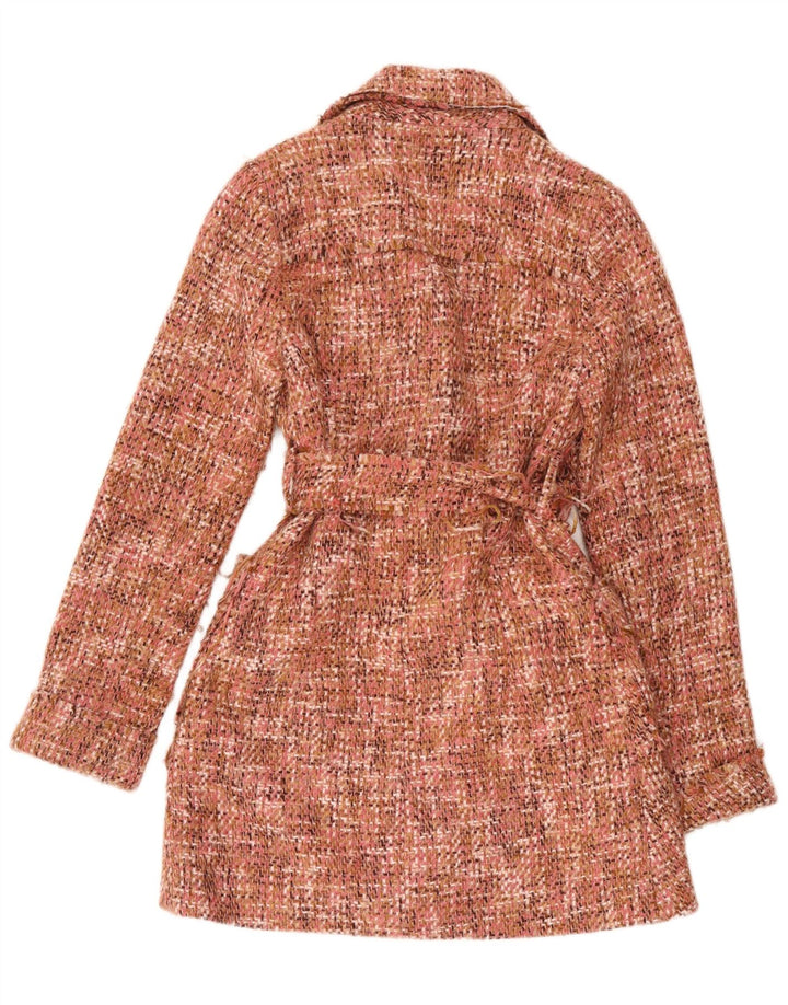 Vintage overfrakke til kvinder UK 8 Small Pink Flecked
