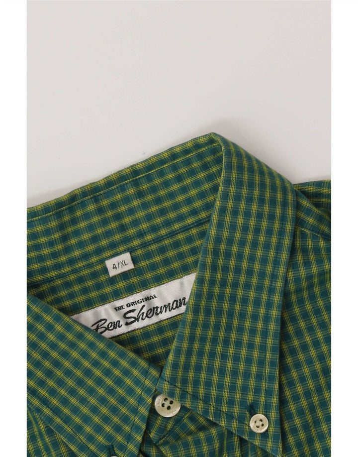 Camisa masculina Ben Sherman 4XL verde guingão