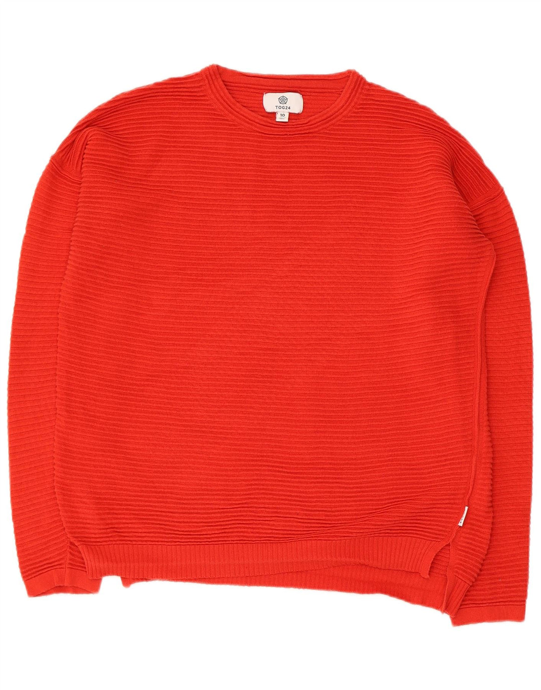 Tog 24 Dame Crew Neck Jumper Sweater UK 10 Small Red