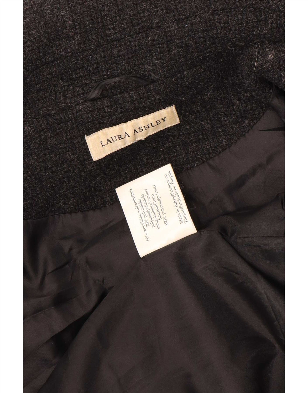 Cappotto da donna Laura Ashley UK 12 Lana grigio medio